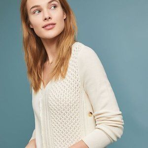 Arcana Buttoned Pullover, by Saturday/Sunday, ivory, size S